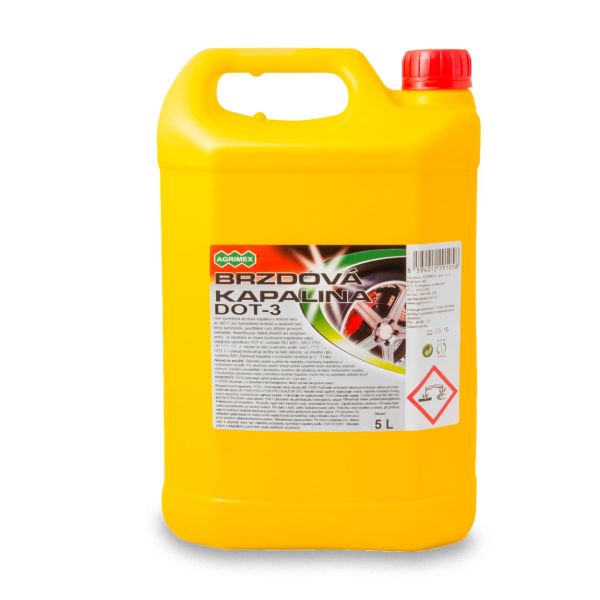 Agrimex Brzdová kapalina DOT-3, 5L