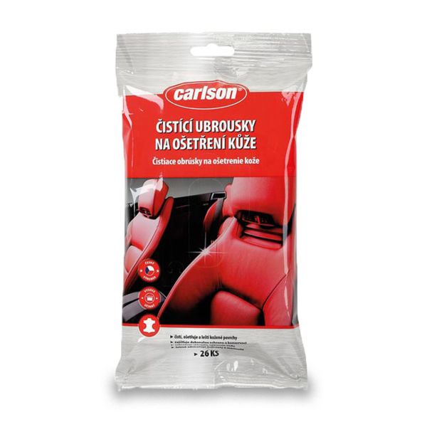 Carlson Čistící ubrousky na kůži, 26ks
