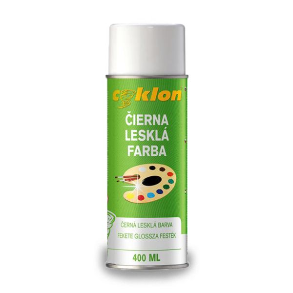 Cyklon Lak sprej černý pololesklý, 400ml